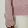 Manufacturer Custom 100% Cashmere Hand Stitching Pink V-neck Knitting Sweater