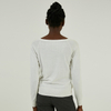Spring Summer 100% Organic Cotton Knit Floral Lace Stitching Knitwear