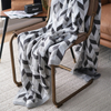 Personalized Modern Geometric Chunky Intarsia Knit Throw Blankets