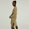 Custom Autumn Winter 100% Merino Wool Midi Wrap Knit Sweater Dress With Belt