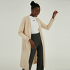 Customized High-end 100% Cashmere Autumn Winter Long Knitting Cardigan