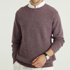 Basic Round Neck Business Simplicity Wool Pullover Plus Size Men'S Sweaters