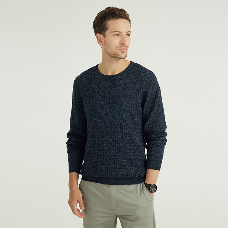 Classic Style Design Customization Round Neck Men's Sweater 