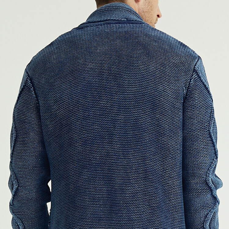 Classic Vintage Style Design With Twisted Cardigan Sweater For Men