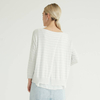 Horizontal Stripes Light Color Knit Knitted Women Pullover Sweater