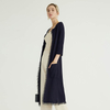 Knitwear Manufacturers Navy Cotton Tassel Long Cotton Sweater Custom Knit Knitted Cardigan 
