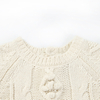 Infant 100% Organic Cotton Cable Knit Rompers For Newborn Babies