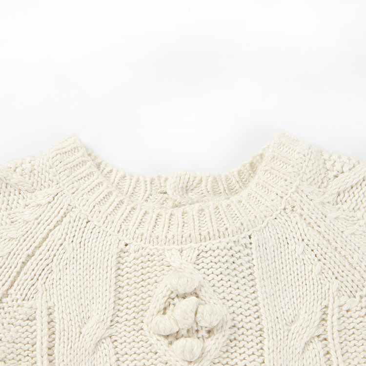 Infant 100% Organic Cotton Cable Knit Rompers For Newborn Babies