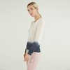 Gradient Design Round Neck Long Sleeve Cropped Women's Sweaters