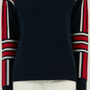 Custom Quarter Zip Wool Cashmere Blend Sleeve Color Block Knitting Sweater