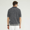 Custom High-end Wool Yak Blend Ribbed Knit Polo Shirts Golf Shirts