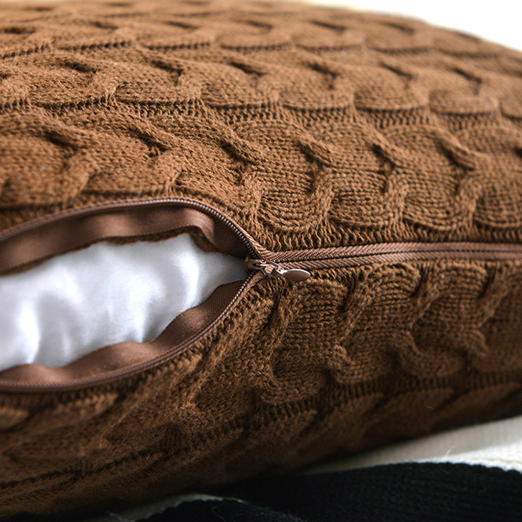 Custom 100% Cotton Cable Design Chunky Knit Pillow Cover