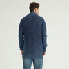 Custom Winter Chunky Mens Cable Knit Distressed Long Cardigan Coat
