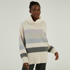 Personalised 100% Wool Winter Thick Turtleneck Stripe Knitted Sweater