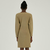 Custom Autumn Winter 100% Merino Wool Midi Wrap Knit Sweater Dress With Belt