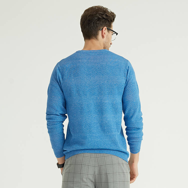 Customized Pattern Design Knit Cashmere Sweater For Men