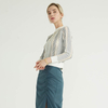 Back Button Decorative Yarn Stitching Women's Pullover Women Wool Sweater