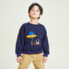 Crew Neck Long Sleeves Striped Patchwork Hem Design Pattern Add Boys Sweatshirt