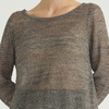 Spring And Summer Tulle Back Lace Design Knitted Sweater Pullover For Women
