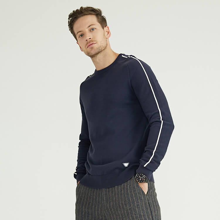 New Style Knitted Pullover Tops Sweatshirt Winter Crewneck Knitted Custom Sweater For Men