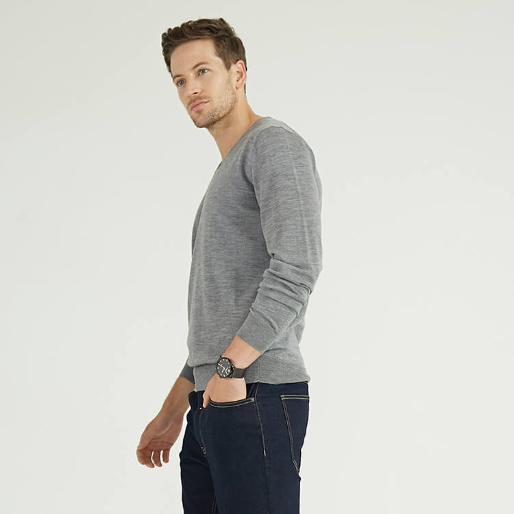 Long Sleeves With Classic Design Winter Cotton Knitted Plus Size Men's Sweaters 