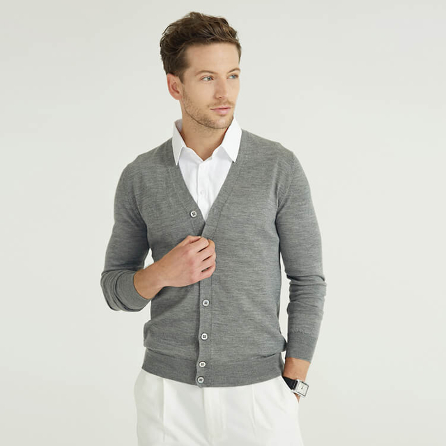 New Style Classic Design Casual Businesscardigan Sweater For Men