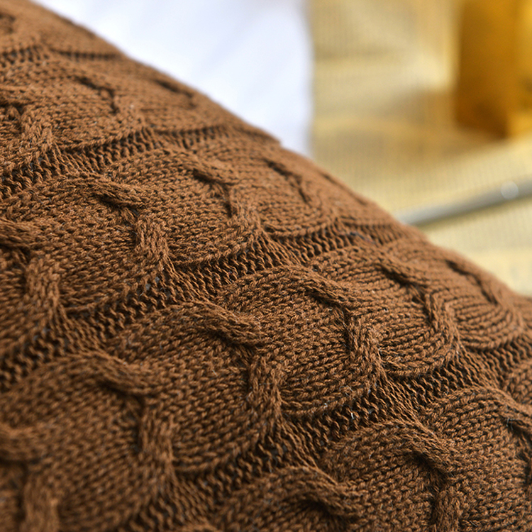 Custom 100% Cotton Cable Design Chunky Knit Pillow Cover