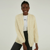 Custom Winter 100% Cotton Heavy Gauge Knit Sweater Cardigan Coat For Women