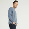 Custom Mens Cashmere Wool Blend Plaied Knitted Crewneck Pullover Sweater