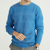 Personalized Men's 100% Cashmere Round Neck Tuck Knit Sweater