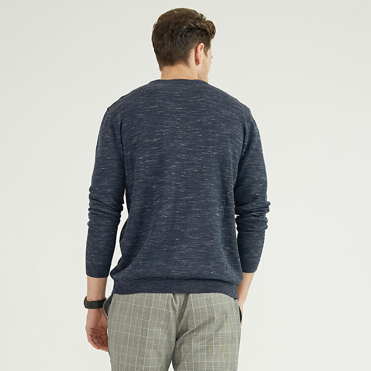Knitted Fashion Clothes Plus Size Men's Sweaters Winter Crew Neck Knit Custom Pullover 