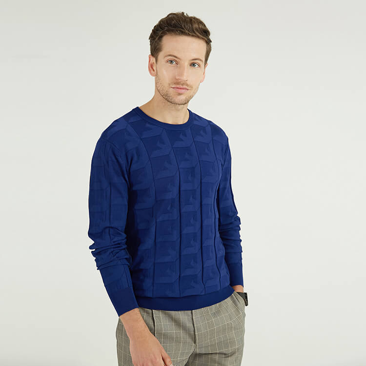 New Minimalist Design Cashmere Men Knitted Sweater