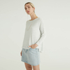 Horizontal Stripes Light Color Knit Knitted Women Pullover Sweater