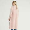 Latest Autumn Winter Merino Wool Knitted Pink Long Women Cashmere Cardigan