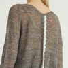 Spring And Summer Tulle Back Lace Design Knitted Sweater Pullover For Women