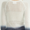 Blue And White Tie-dye Hollow Spring And Summer Design Women Cropped Sweater