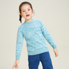 Girls' Knitting Multi-color Round Neck Long Sleeve Versatile Pullover Sweater