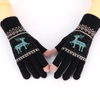 Elk Decorative Color Contrast Design Fashion Versatile Gender Free Knitted Gloves