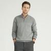 1/4 Zip Pullover Knitted Simple Contrast Color Long-sleeved Men's Sweater