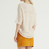 Simple knit camel temperament half sleeve oversized sweet women