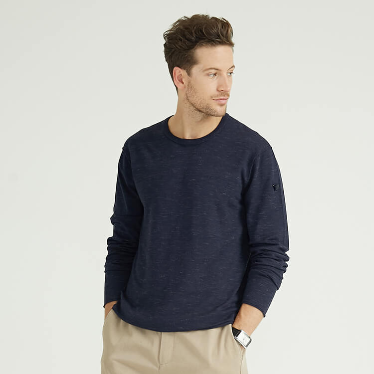 New Style High Quality Customized Crew Neck Long Sleeves Plus Size Sweaters For Men
