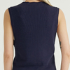 Sleeveless Black Advanced Waist Strap Design Tops Sexy Women Vest