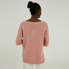 Custom Winter 100% Cotton V-neck Dropped Shoulder Sleeve Knit Pullover Sweater