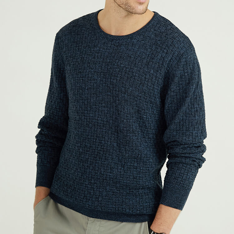 Classic Style Design Customization Round Neck Men\'s Sweater 