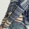 Striped Print Stitching Simple And Comfortable Knitted Pullover Women