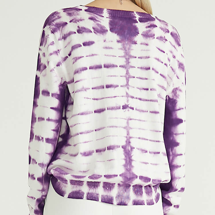 New Style High Quality Fashion Simple White Purple Women's Pullovers For Women