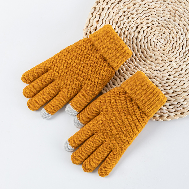 knitted gloves winter