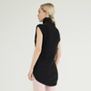 Black Sleeveless Solid Color Knitted Pullover Sweater Cashmere Jumper For Woman