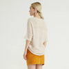 Simple knit camel temperament half sleeve oversized sweet women
