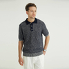 Custom High-end Wool Yak Blend Ribbed Knit Polo Shirts Golf Shirts